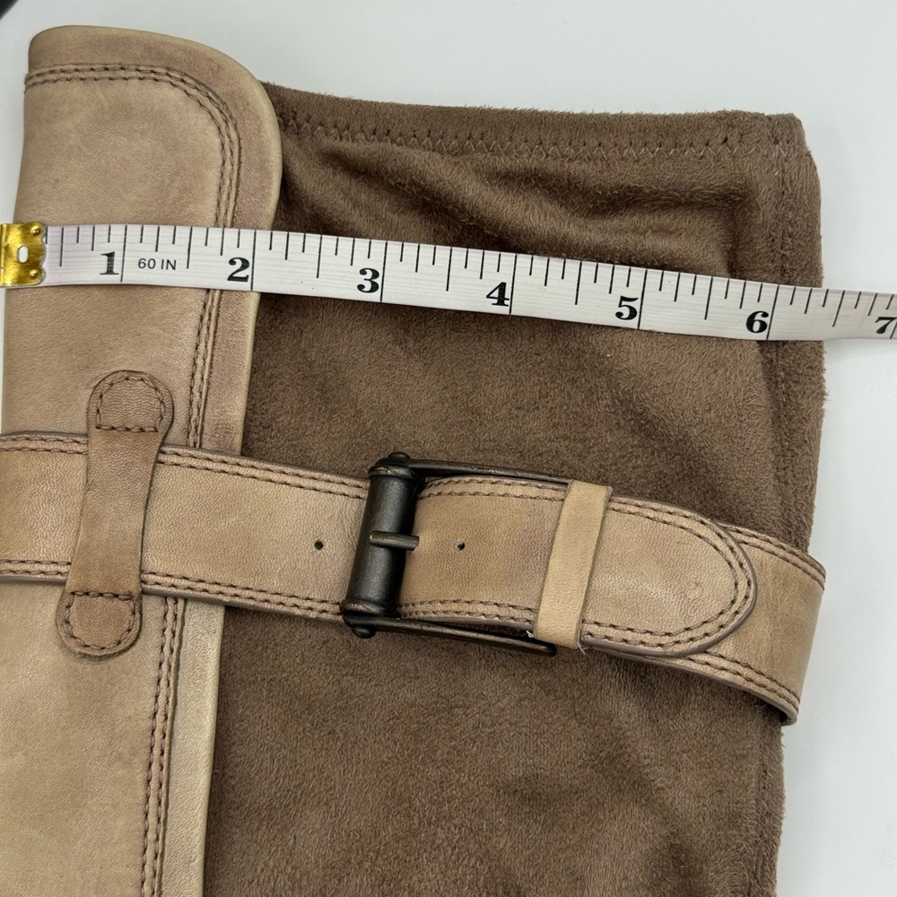 Cole Haan Riding Boots Leather Nike Air Avalon Tall Boots Taupe Leather 6B - Picture 9 of 16